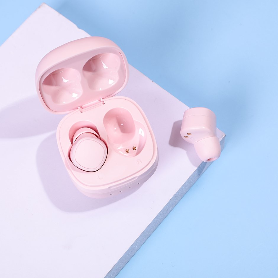 Audífonos inalámbricos rosados