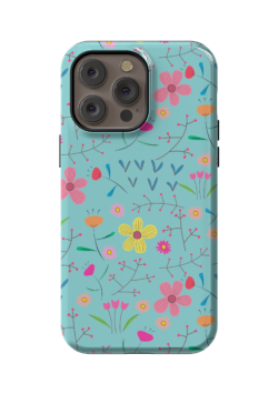 Case para iPhone con Flores Ilustradas