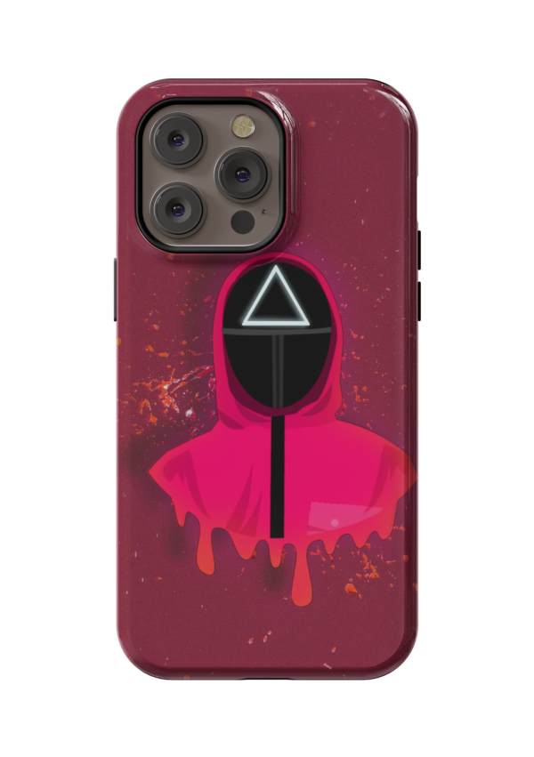 LP093 Case para iPhone con Juego del Calamar con Fondo Rojo - Imagen 1