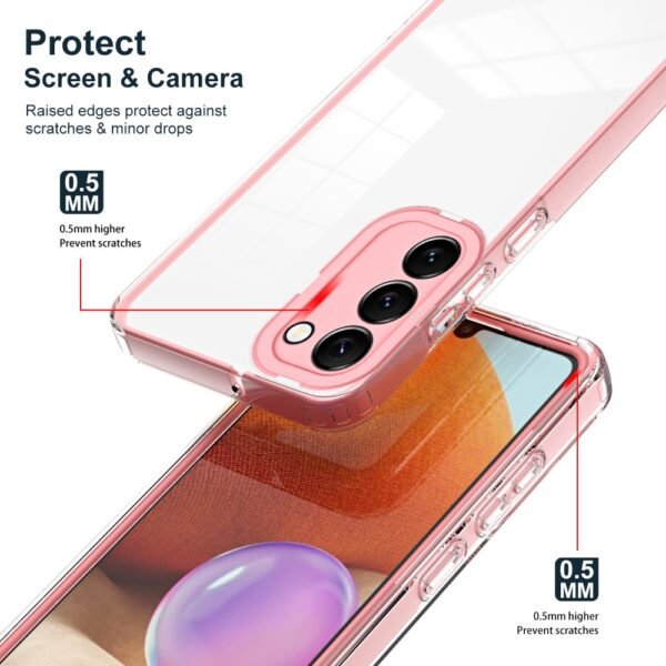 Case para Samsung S23 TRANSPARENTE/ROSA 3 EN 1 COMPLETA PROTECCIÓN - Imagen 2