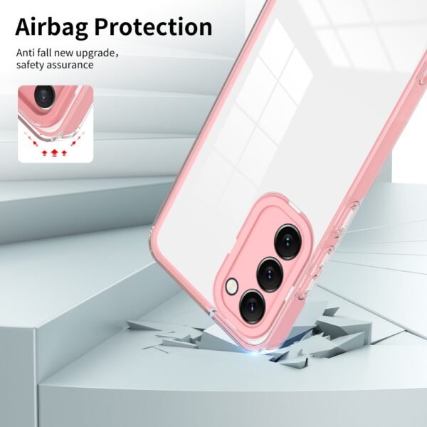 Case para Samsung S23 TRANSPARENTE/ROSA 3 EN 1 COMPLETA PROTECCIÓN - Imagen 3