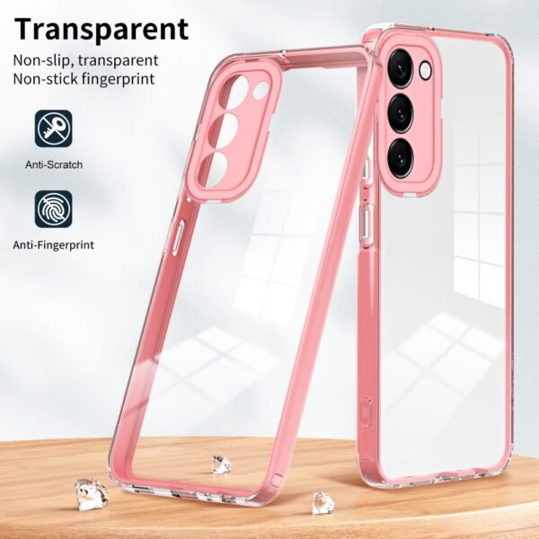 Case para Samsung S23 TRANSPARENTE/ROSA 3 EN 1 COMPLETA PROTECCIÓN - Imagen 5