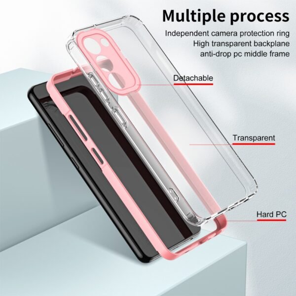 Case para Samsung S23 TRANSPARENTE/ROSA 3 EN 1 COMPLETA PROTECCIÓN - Imagen 7