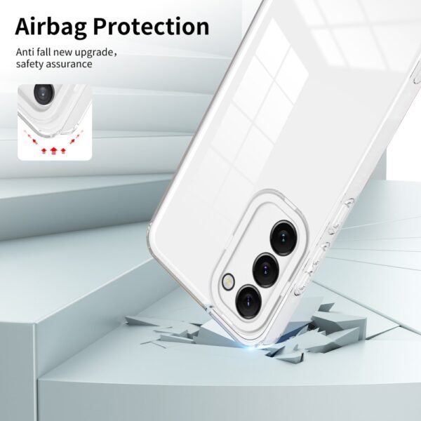 Case para Samsung S23 TRANSPARENTE/BLANCO 3 EN 1 COMPLETA PROTECCIÓN - Imagen 3