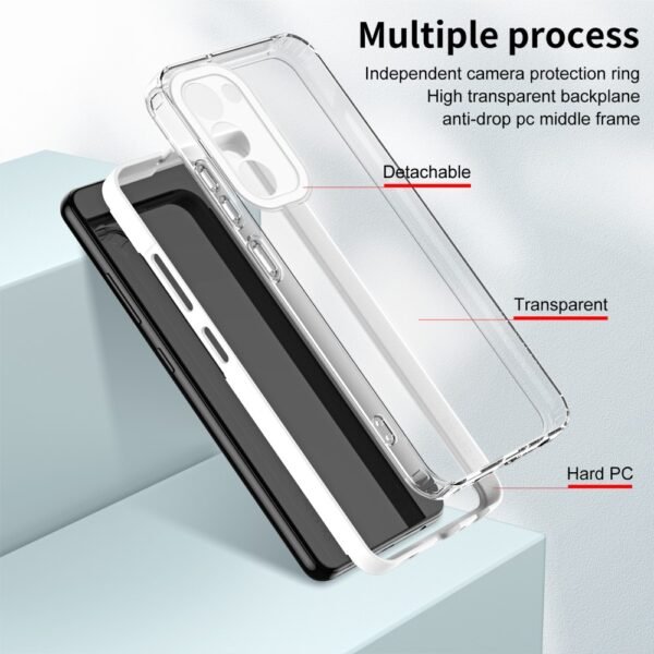 Case para Samsung S23 TRANSPARENTE/BLANCO 3 EN 1 COMPLETA PROTECCIÓN - Imagen 7