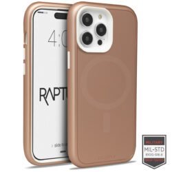 Case para iPhone 14 PRO MAX ORO ROSA/ BLANCO MATTE RAPTURE MAGSAFE