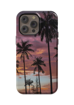 Case para iPhone con Palmeras con Atardecer