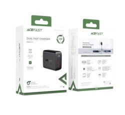 ACEFAST CARGADOR NEGRO ENTRADA USB C DOBLE PUERTO 40W