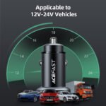 ACEFAST CARGADOR MINI PARA CARRO USB C + USB A DOBLE PUERTO 38W - Imagen 3