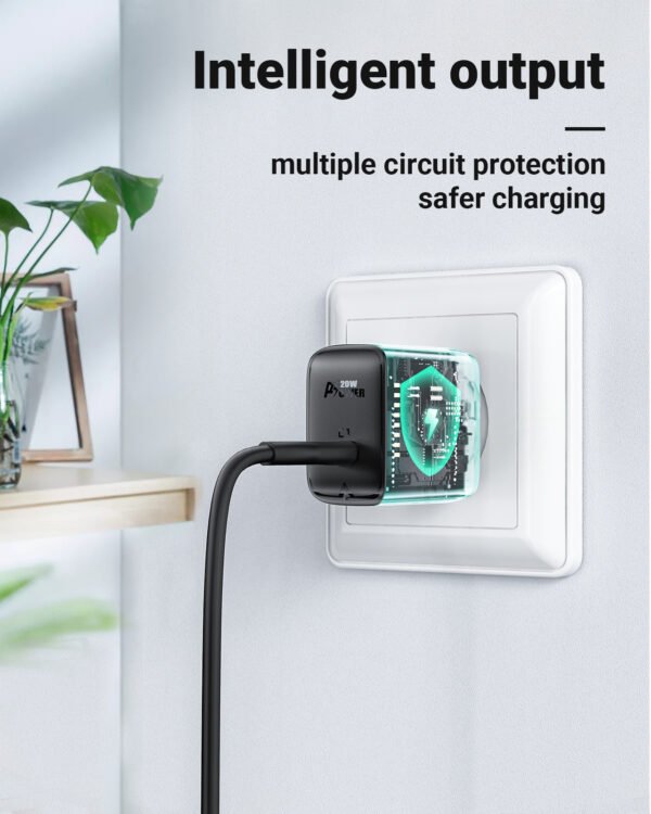 ACEFAST CARGADOR NEGRO USB C 20W - Imagen 2