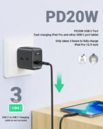 ACEFAST CARGADOR NEGRO USB C 20W - Imagen 3