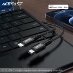 ACEFAST CABLE DE CARGADOR NEGRO PARA IPHONE 30W LIGHTNING - Imagen 2