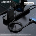 ACEFAST CABLE DE CARGADOR NEGRO PARA IPHONE 30W LIGHTNING - Imagen 3