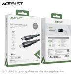 ACEFAST CABLE DE CARGADOR NEGRO PARA IPHONE 30W LIGHTNING - Imagen 5