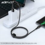 ACEFAST CABLE DE CARGADOR NEGRO REFORZADO ALUMINIO PARA ANDROID - Imagen 4