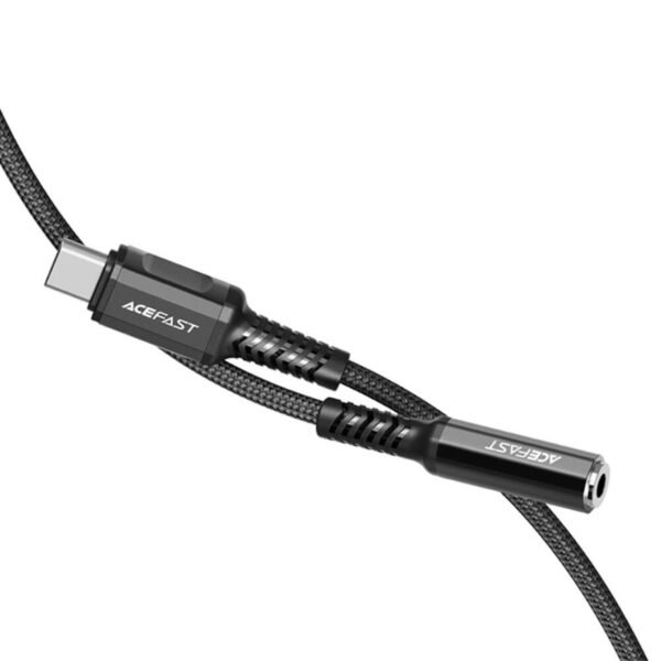 ACEFAST ADAPTADOR DE CABLE NEGRO PARA AUDÍFONOS - Imagen 2