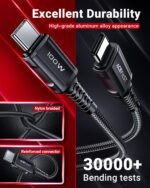 ACEFAST CABLE DE CARGADOR NEGRO PARA ANDROID TIPO C 100W - Imagen 4