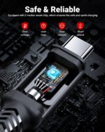 ACEFAST CABLE DE CARGADOR NEGRO PARA ANDROID TIPO C 100W - Imagen 5