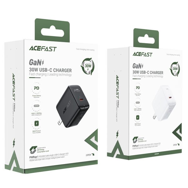 ACEFAST CARGADOR NEGRO USB-C 30W - Imagen 4