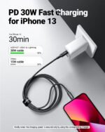 ACEFAST CABLE DE CARGADOR NEGRO PARA ANDROID TIPO C 30W - Imagen 2