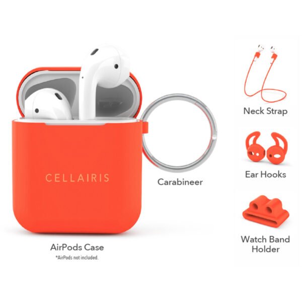 Case para Airpods 1/2 de Silicone Tono Coral - Imagen 2