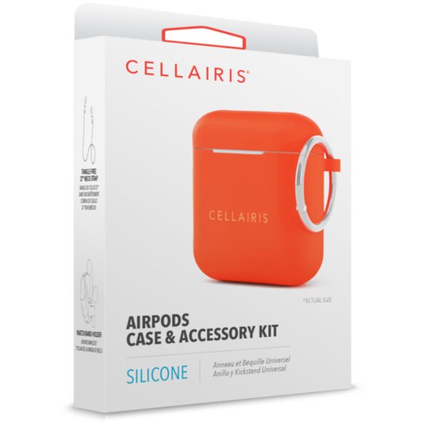 Case para Airpods 1/2 de Silicone Tono Coral - Imagen 3