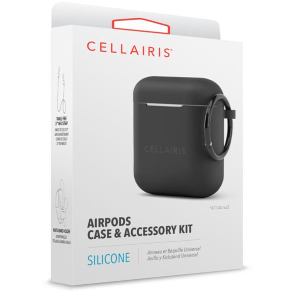 842932164791_2 Case para Airpods 1/2 de Silicone Tono Gris - Imagen 2