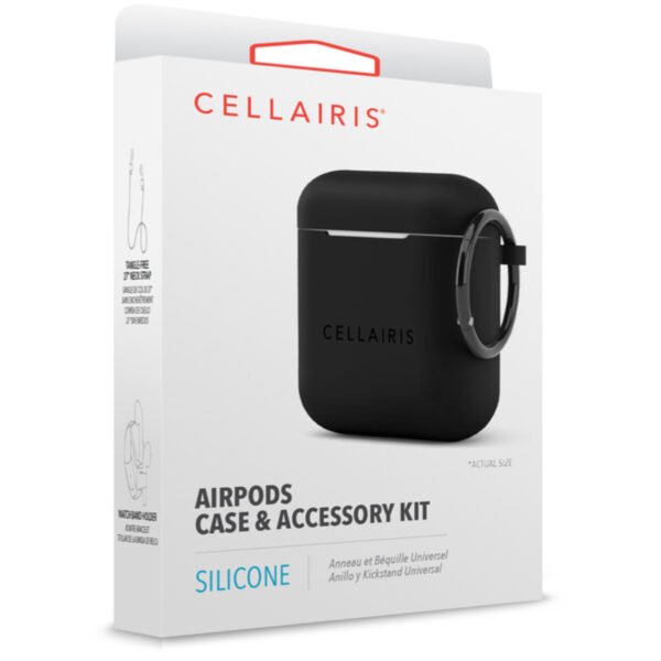 Case para AirPod 1/ 2 de Silicone Negro Medianoche - Imagen 3