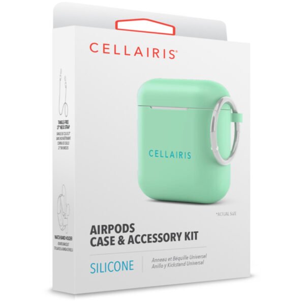 Case para Airpods 1/2 de Silicone Tono Menta - Imagen 3