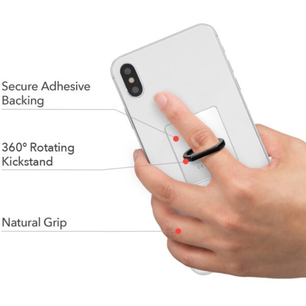 Soporte de Dedo Transparente Black Matte - Imagen 2