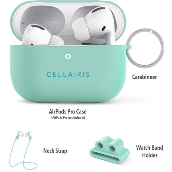 842932169512_2 Case para Airpods Pro de Silicone Tono Menta - Imagen 2