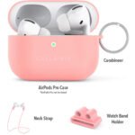 Case para Airpods Pro de Silicone Tono Rosa Pastel - Imagen 2