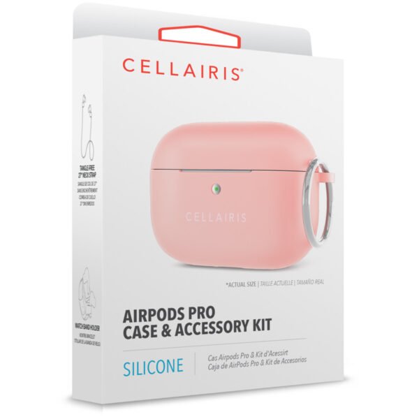Case para Airpods Pro de Silicone Tono Rosa Pastel - Imagen 3