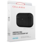 Case para Airpods Pro de Cuero Vegano Tono Negro - Imagen 3