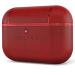 Case para Airpods Pro de Cuero Vegano Tono Rojo Lava