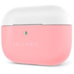 Case para Airpods Pro de Silicone Tono Blanco/Rosa