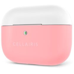 Case para Airpods Pro de Silicone Tono Blanco/Rosa
