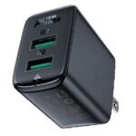 ACEFAST CARGADOR NEGRO ENTRADA USB A DOBLE PUERTO