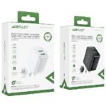 ACEFAST CARGADOR NEGRO ENTRADA USB A DOBLE PUERTO - Imagen 2