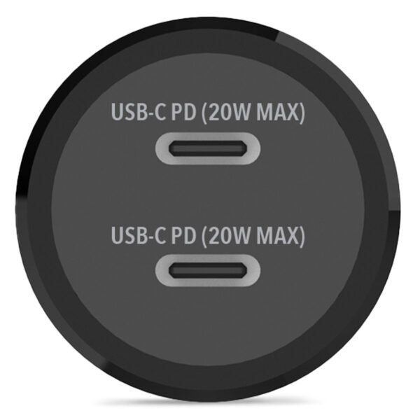 Cargador de Vehículo Cellairis - Doble USB-C + USB-C 40W color Negro - Imagen 2