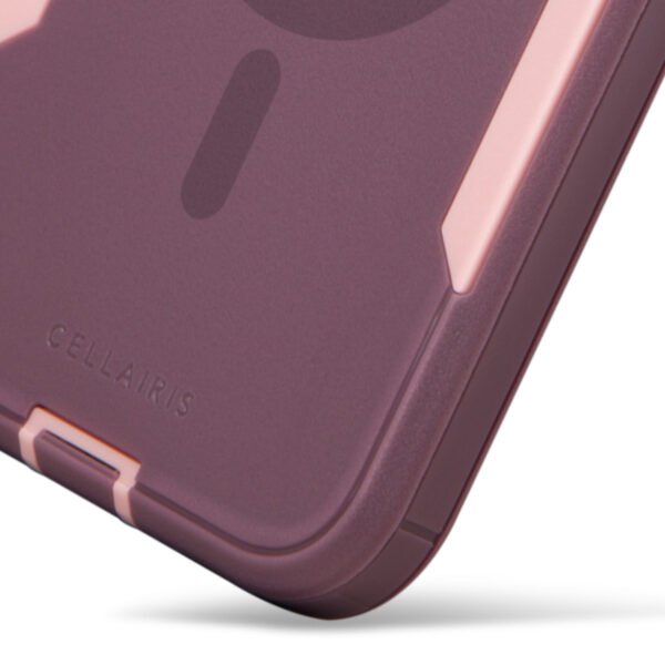 Case Cellairis "Rapture Rugged" para Iphone 15- color "Rose/ Mulberry" con MagSafe - Imagen 4