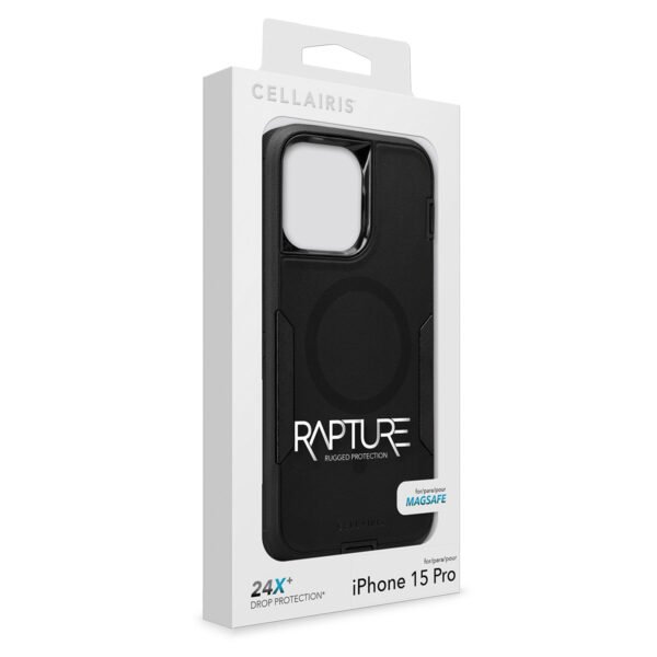 Case Cellairis "Rapture Rugged" para Iphone 15 Pro- color "Black" con MagSafe - Imagen 6