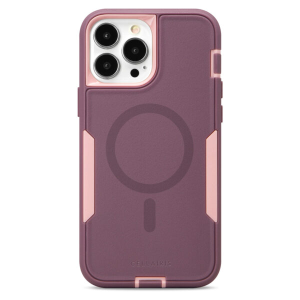 Case Cellairis "Rapture Rugged" para Iphone 15 Pro- color "Rose/ Mulberry" con MagSafe - Imagen 2