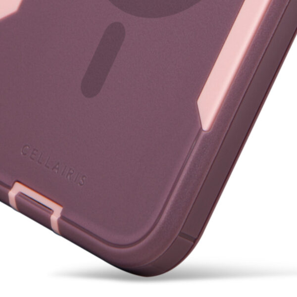 Case Cellairis "Rapture Rugged" para Iphone 15 Pro- color "Rose/ Mulberry" con MagSafe - Imagen 4