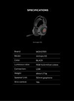 Audifonos Gamer Monster N5 - Imagen 5