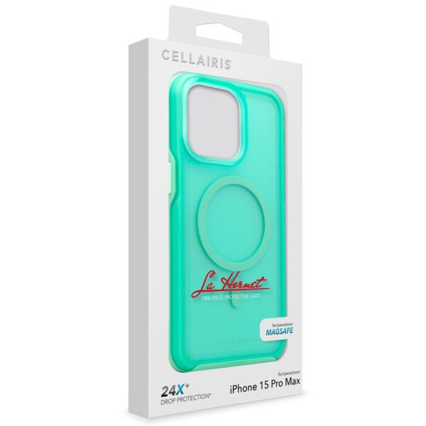 Case "La Hornet Matte" para IPhone 15 Pro Max en color "Turquesa" con MagSafe - Imagen 4