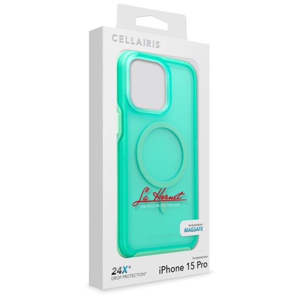 Case "La Hornet Matte" para IPhone 15 Pro en color "Turquesa" con MagSafe - Imagen 6
