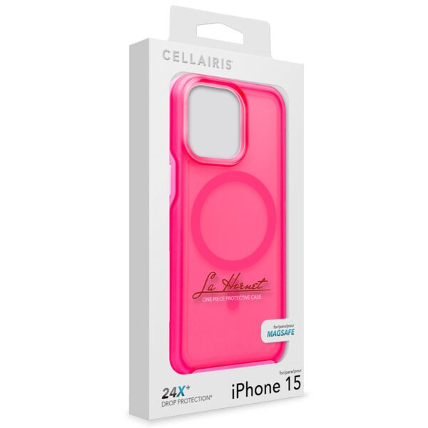 Case "La Hornet Matte" para IPhone 15/ 14 en color "Hot Pink" con MagSafe - Imagen 5