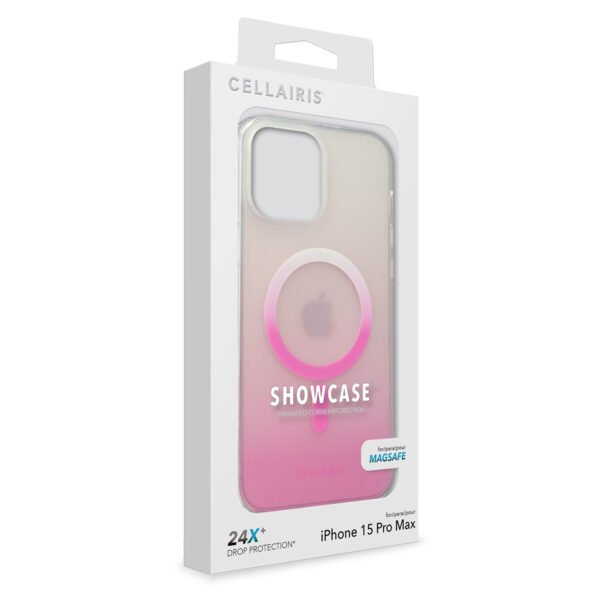 Showcase "Slim Ombre" para IPhone 15 Pro Max en color "Pink" con MagSafe - Imagen 5