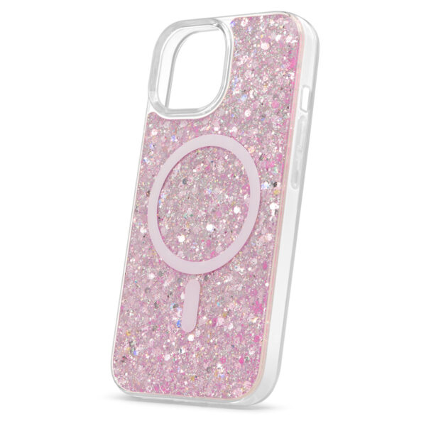 Showcase "Slim Glam" para IPhone 15 Pro en color "Baby Pink" con MagSafe - Imagen 2